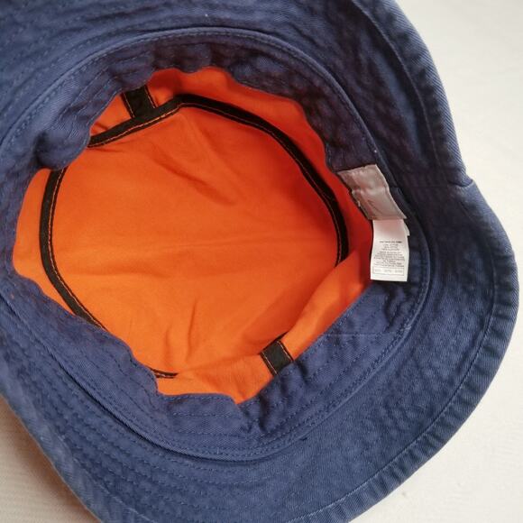 Vintage Y2K Nike Sportswear Bucket Hat Orange Blue Womens L XL Streetwear - Picture 5 of 9